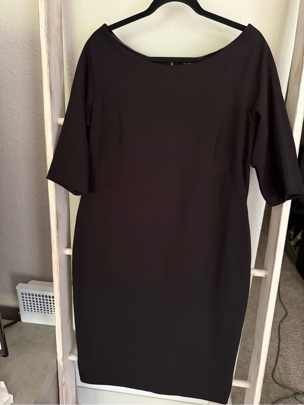 Calvin Klein Black Midi Sheath Dress